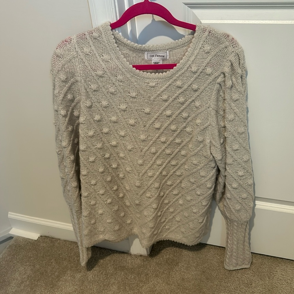 Gray Anthropologie Sweater